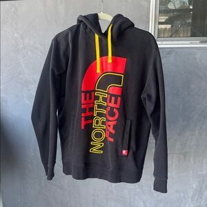 The North Face EU Exclusive Graphic Hoodie Black Red Yellow Size L